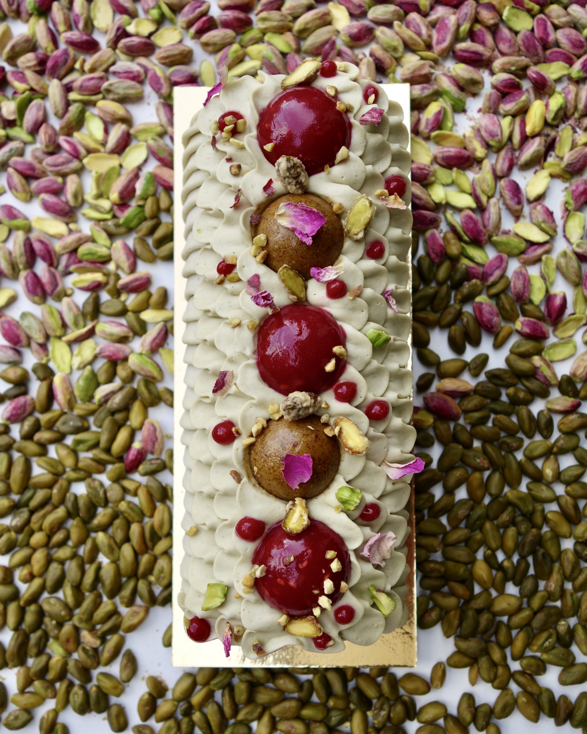 Bûche framboise pistache Urgence Gourmande