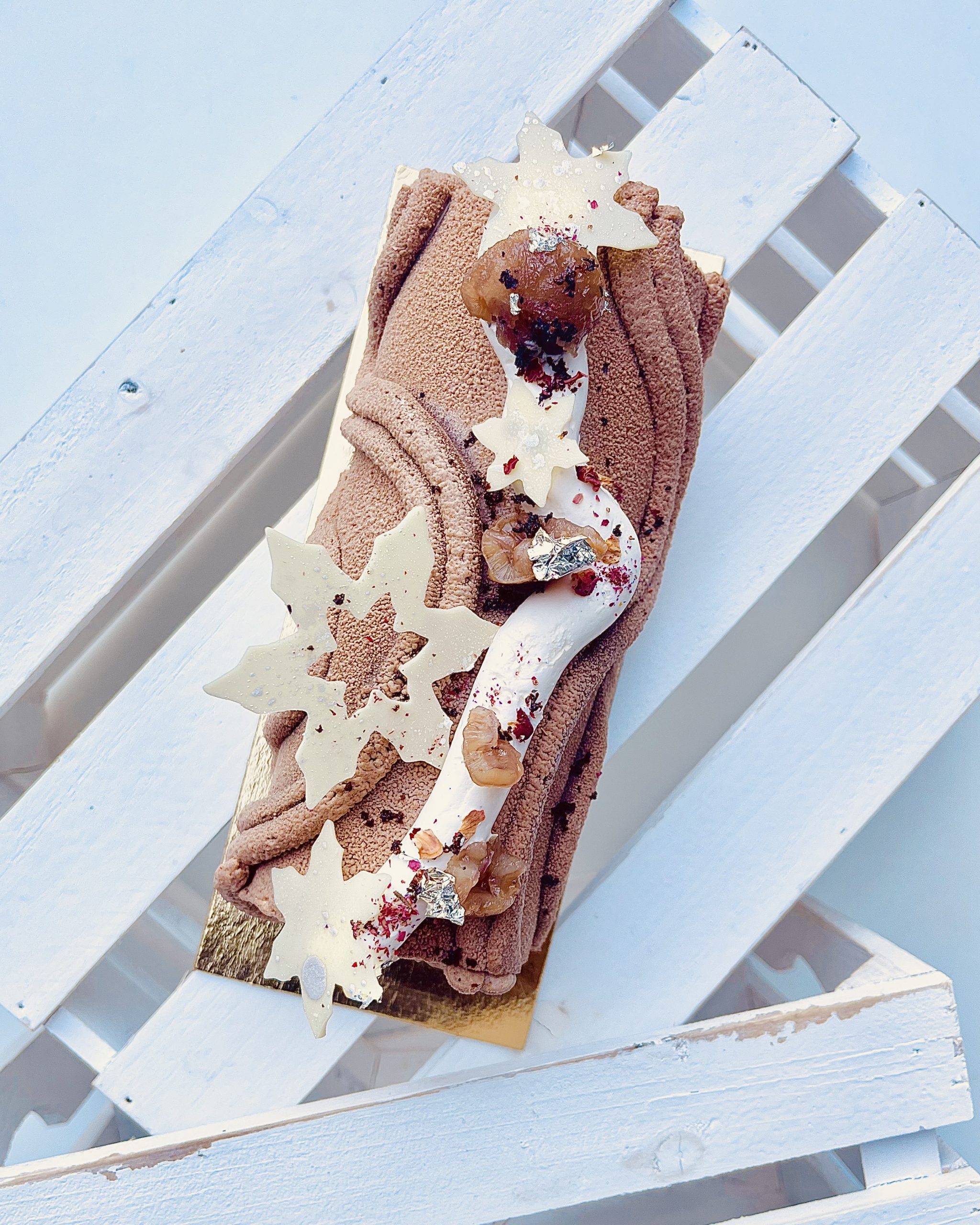 Bûche Marron vanille myrtille sauvage